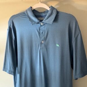 Onward Reserve Men's Blue Striped Polo Shirt